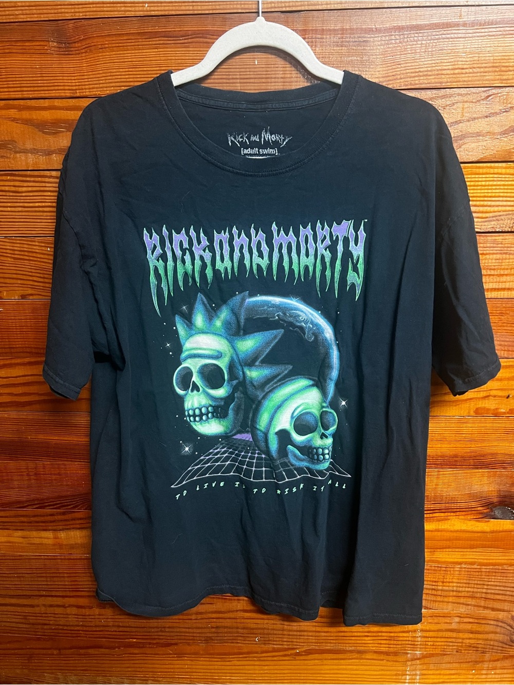 Rick and Morty Adult Swim Graphic T Shirt Black Skull Ripple Junction 2022